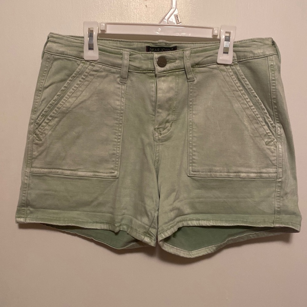 Dear John Faded Green Jean Shorts